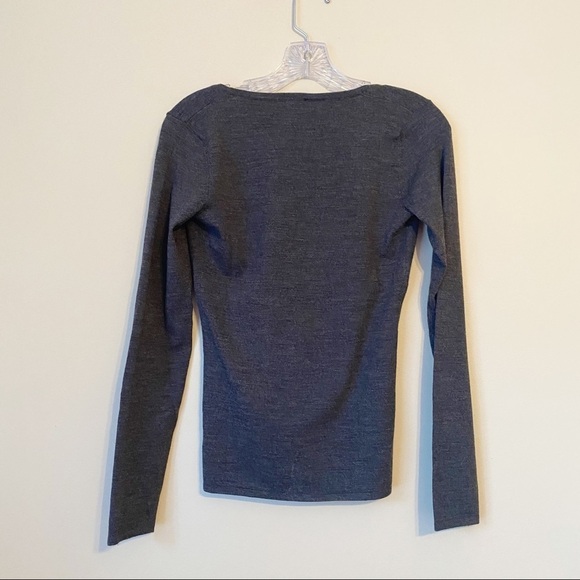 Jacob NWT Merino Wool V-Neck Gray Sweater - XS - Picture 2 of 9